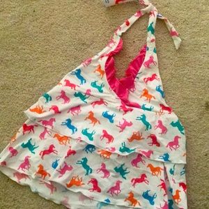 Garnet Hill horse tankini top